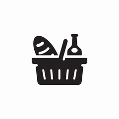 grocery shopping icon sign vector