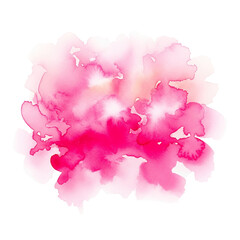 Fototapeta premium Delicate Watercolor Wash of Pink and White, Isolated on Transparent Background