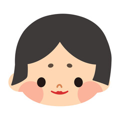 節分　おかめのイラスト