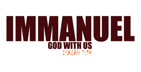IMMANUEL - God With Us – Isaiah 7:14 Christian Scripture Art