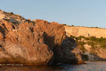 The cliffs of Cape Fiolent on the Black Sea coast of Crimea