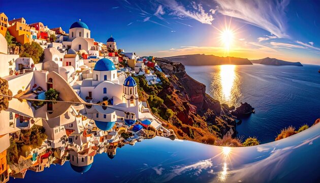 Oia, Santorini, effetto caleidoscopico