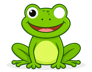 Obraz premium green frog cartoon