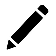 pencil with eraser icon in black and white color education icons school material tool