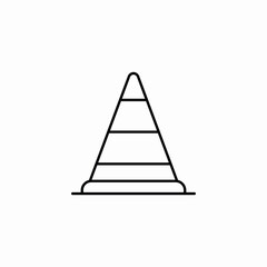 traffic cone icon sign vector