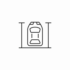 vehicle parking icon sign vector