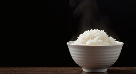 Steamed Rice in White Ceramic Bowl