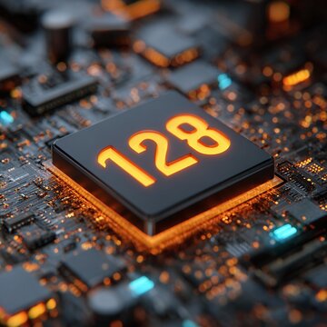 High-Performance 128-Bit Processor Chip on Motherboard - Advanced Computing