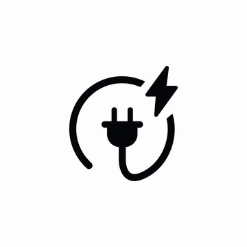 plug energy system icon sign vector