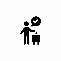 vote enter icon sign vector