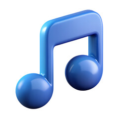 Blue music note icon graphic design for musical app or website vector illustration element design