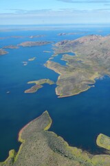 Aerial view of Lake Argyle in Kununurra, Western Australia