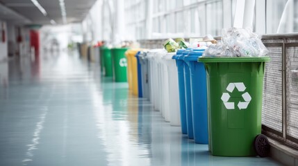 green recycling bin