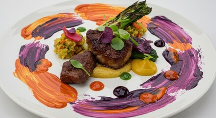 Gourmet Plate of Roasted Meat