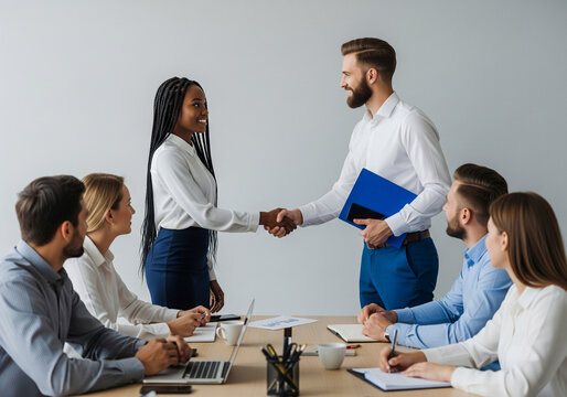 Business Handshake At Meeting - Powered by Adobe