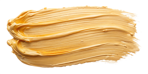 creamy glazing acryl brush strokes isolated on white background, png, ai generated