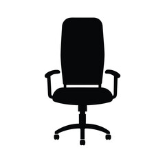 Fototapeta premium Modern office chair silhouette isolated on white background
