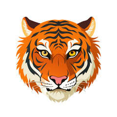 Naklejka premium A stylized illustration of a tiger's head.