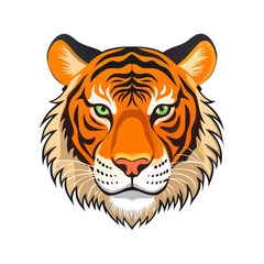 Naklejka premium A stylized illustration of a tiger's head.