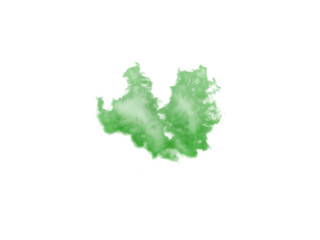 Green colored toxic smoke cloud shape is isolated