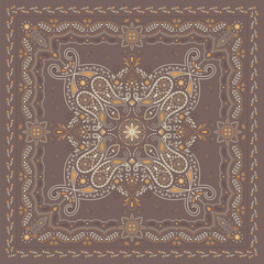 Paisley bandana. Indian Floral print.