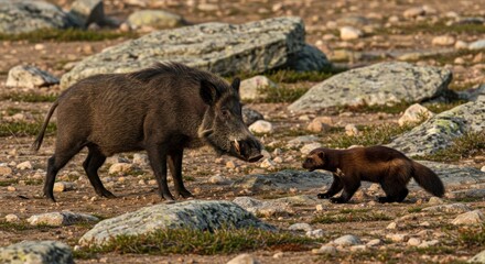 Wild boar and wolverine (1)