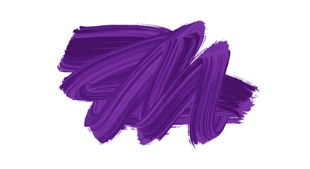 Purple paint stroke in abstract expressionist style  