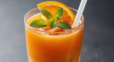 Refreshing orange smoothie