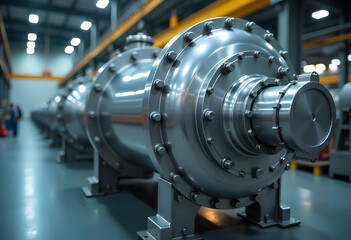 Pristine engineering: reflective steel surfaces highlight precision and clean design