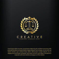 Law logo scales justice law firm logo  justice lawyer logo vector design