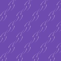 Fototapeta premium Elegant seamless pattern with white lavender branches on purple. Great for fabric, stationery, wrapping, wallpaper, digital backgrounds and textile design.