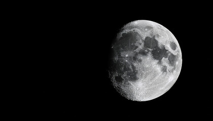 Obraz premium detailed black and white moon