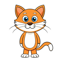 Obraz premium Cartoon Kitten Character Pack Cute Cat Vector Collection for Games, Kids Books, Stickers & Branding Use 