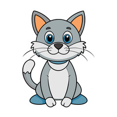 Obraz premium Cartoon Kitten Character Pack Cute Cat Vector Collection for Games, Kids Books, Stickers & Branding Use