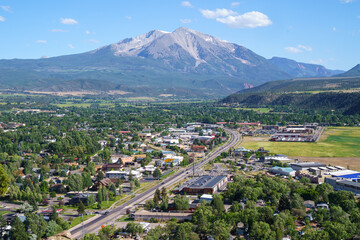 Stunning view of Mount Sopris and Carbondale Colorado from the Mushroom Rock trail