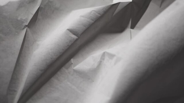 Abstract shadow loops on creased paper