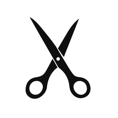 Simple Scissors Silhouette Vector Illustration for Cutting and Crafting Concepts