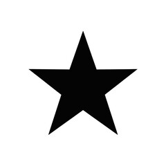 A Simple Black Five-Pointed Star on a White Background, Representing Achievement and Excellence