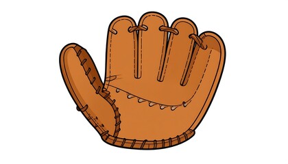 Cartoon illustration of a baseball mitt