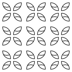 Abstract geometric seamless pattern of leaf shapes. Perfect for backgrounds.
