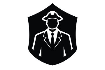 bailiff vector icon illustration