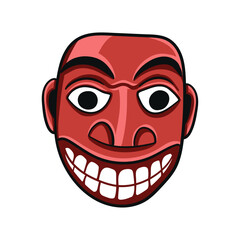 Fototapeta premium Sri Lanka Traditional Cultural Face Mask Vector Illustration – on White Background