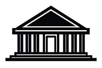 court building vector icon illustration