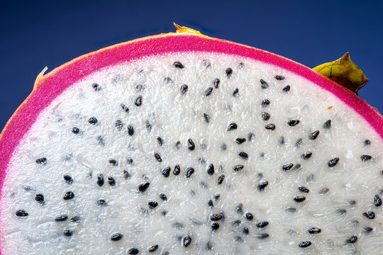 Close up macro photograph of dragonfruit