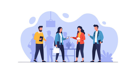 Business colleagues collaborating and networking, perfect for website banners or presentations.