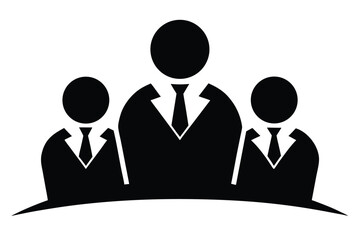 group leader vector icon silhouette illustration