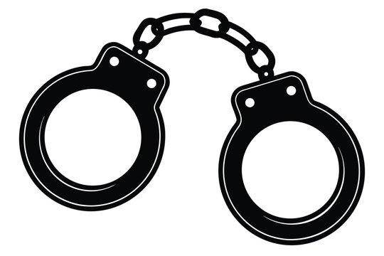 handcuffs vector icon illustration