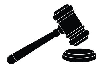 judge s gavel vector icon illustration