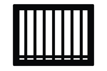 jail bars vector icon illustration