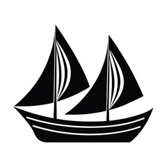 Obraz premium Sailing boat icon